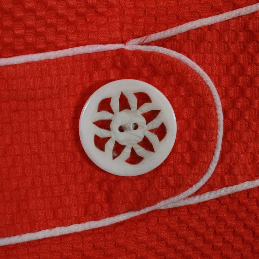 Alexandra Bartlett Orange Crochet Trim A Line Vintage Style Dress Size 4 - Picture 7 of 11